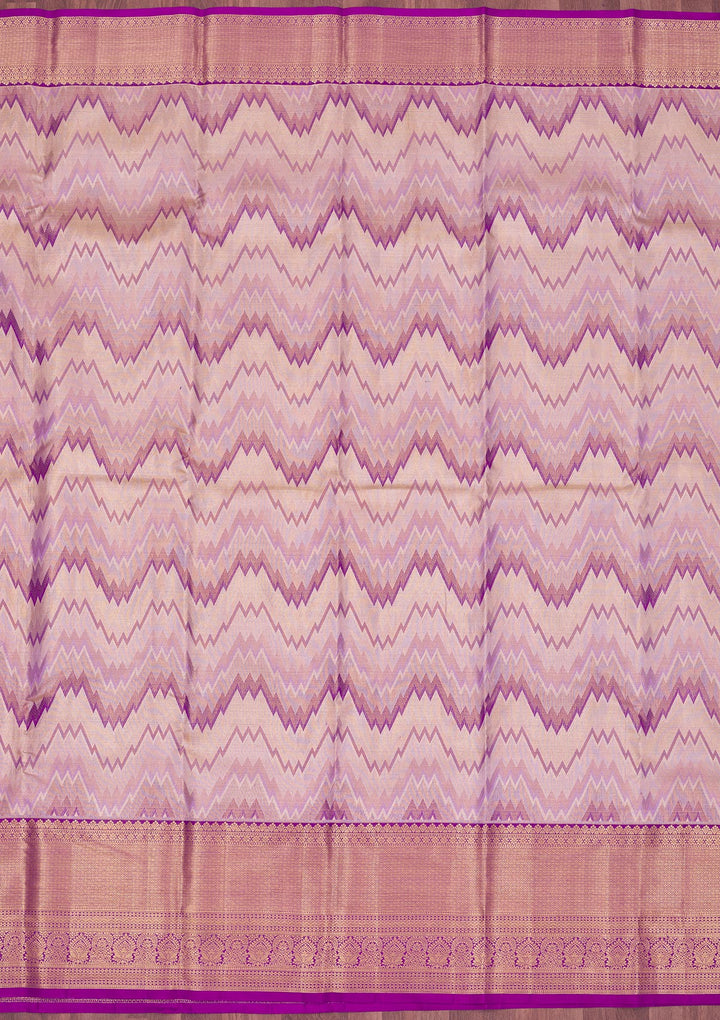 Lavender Zariwork Pure Silk Saree