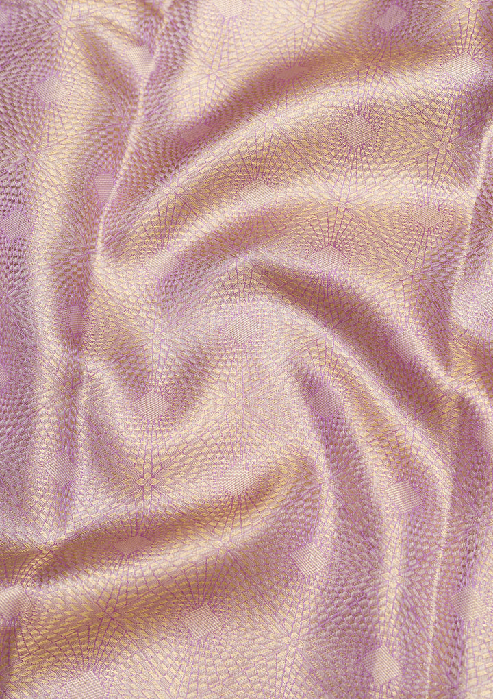 Lavender Zariwork Pure Silk Saree