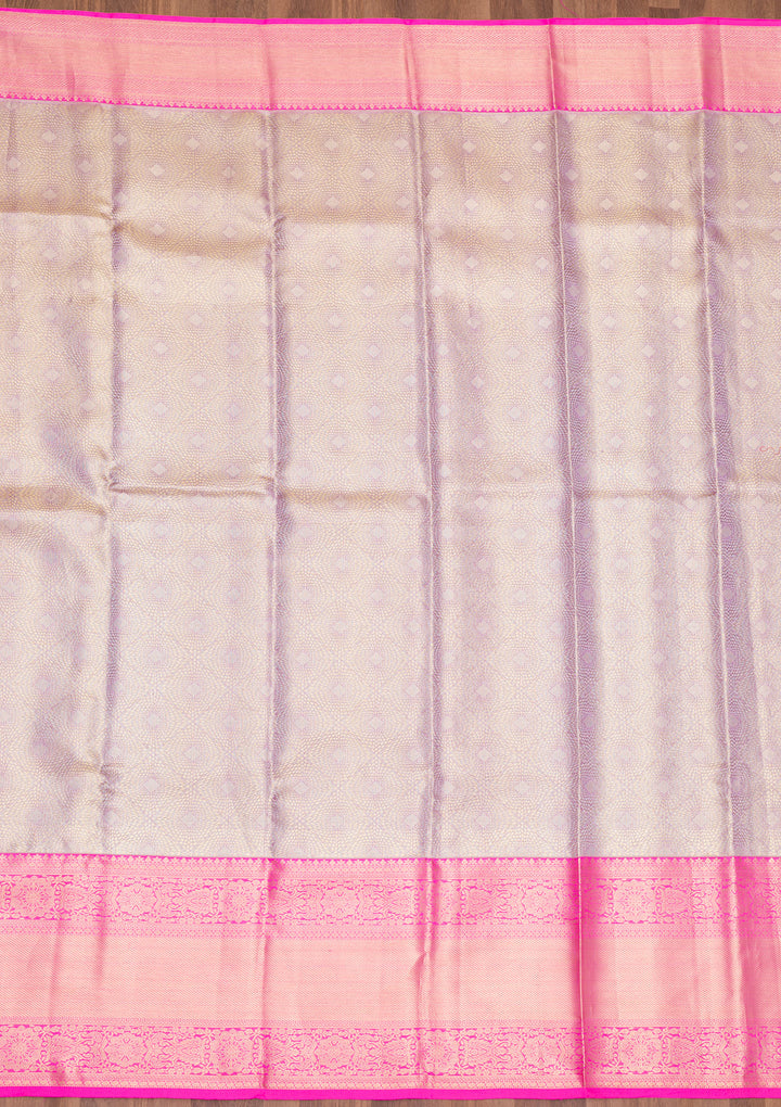 Lavender Zariwork Pure Silk Saree