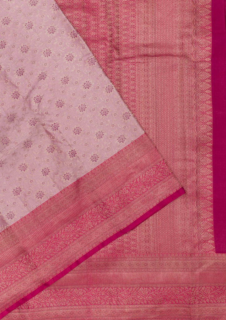 Lavender Zariwork Pure Silk Saree