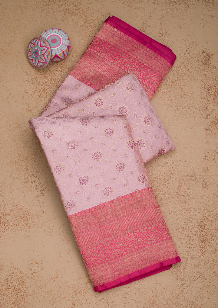 Lavender Zariwork Pure Silk Saree