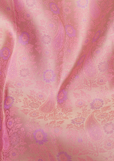 Lavender Zariwork Pure Silk Saree-Koskii