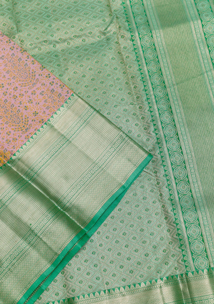 Lavender Zariwork Pure Silk Saree-Koskii