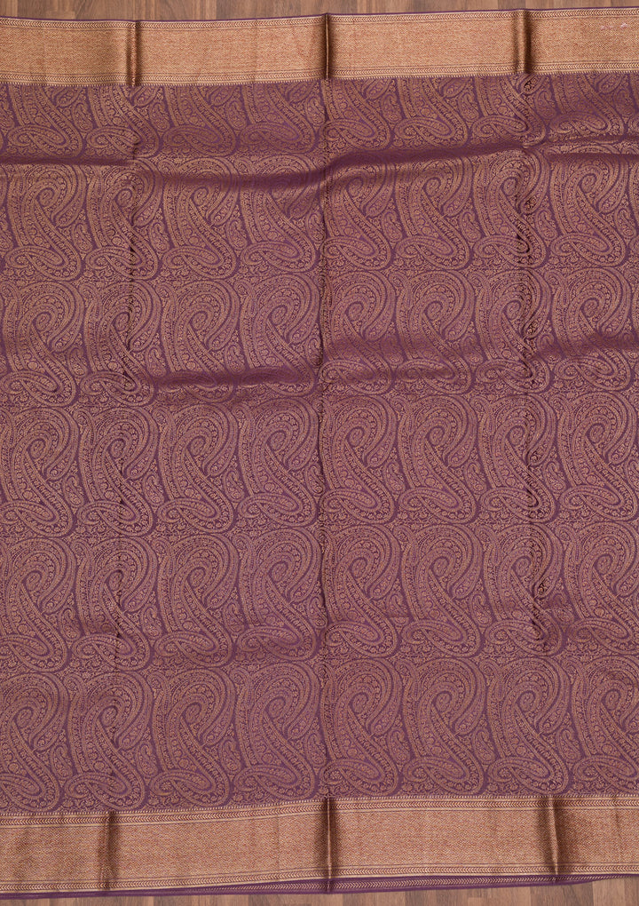 Lavender Zariwork Pure Silk Saree