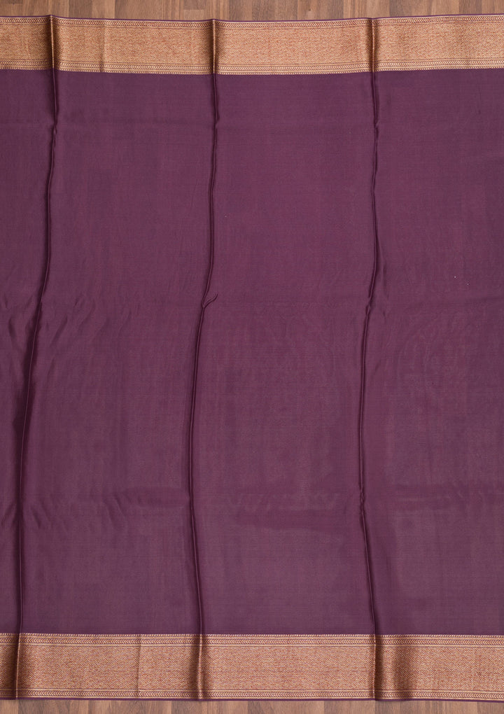 Lavender Zariwork Pure Silk Saree