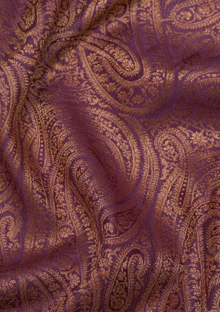 Lavender Zariwork Pure Silk Saree