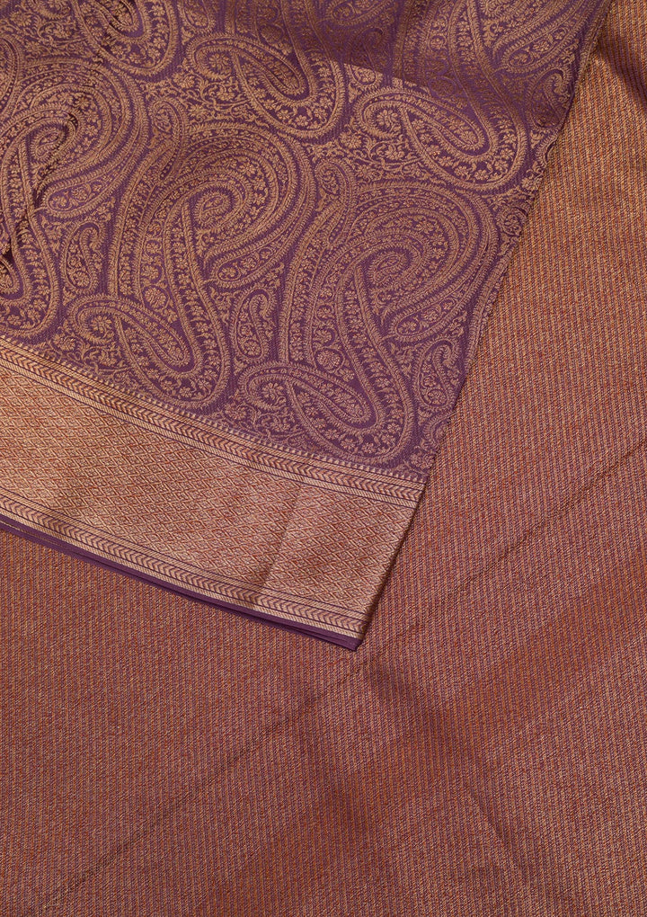 Lavender Zariwork Pure Silk Saree