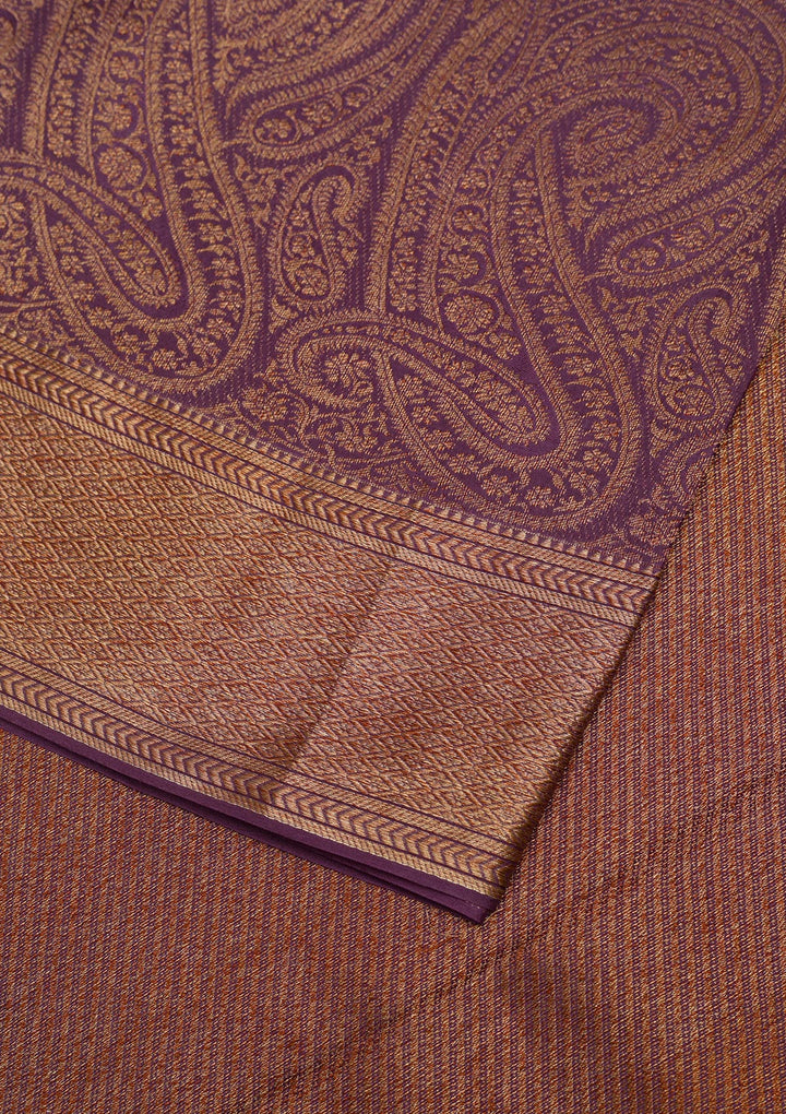 Lavender Zariwork Pure Silk Saree