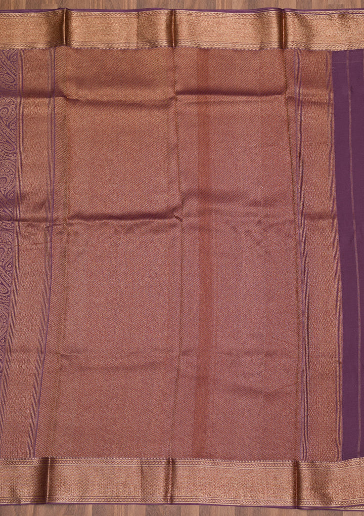 Lavender Zariwork Pure Silk Saree