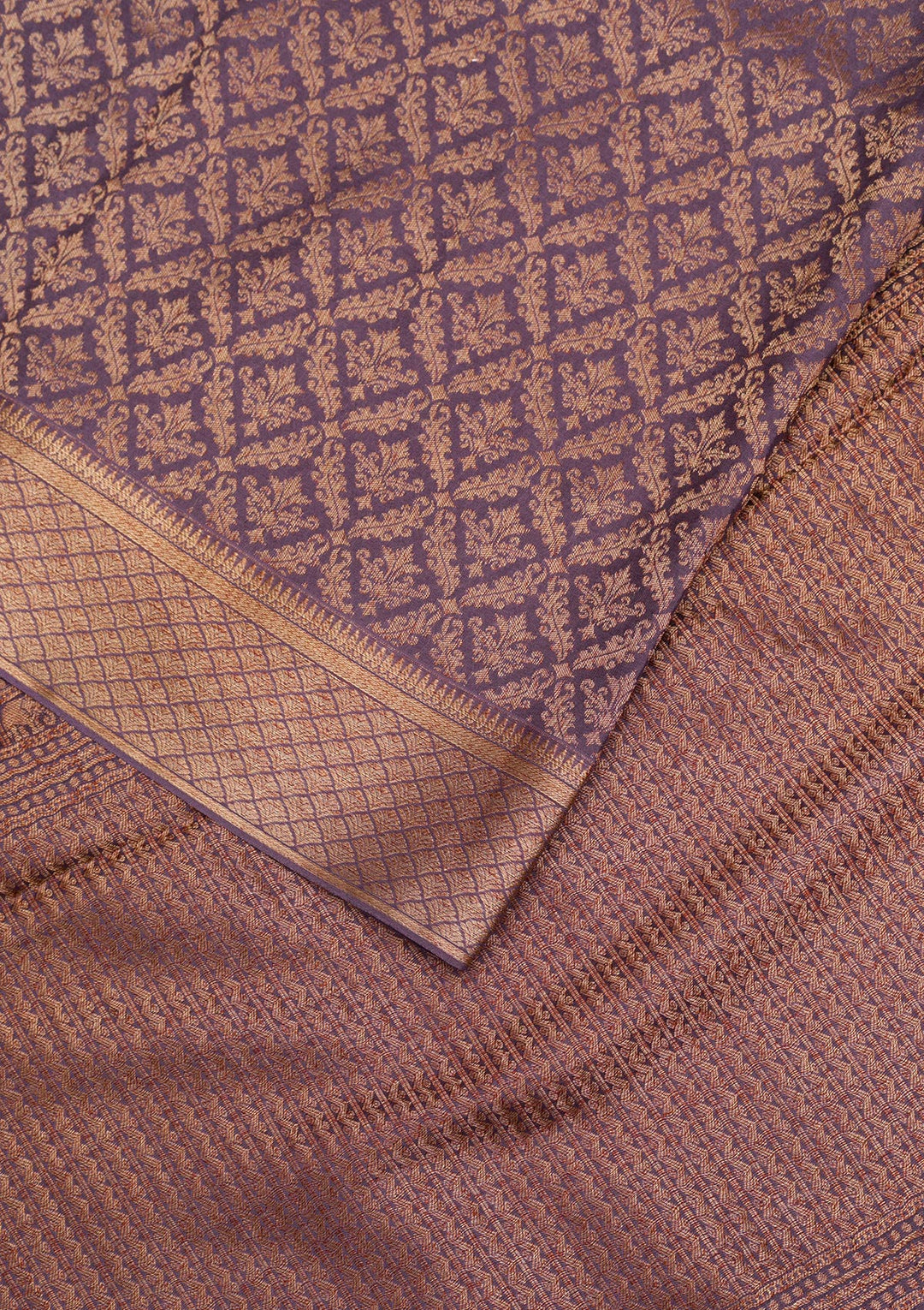 Lavender Zariwork Banarasi Pure Silk Saree