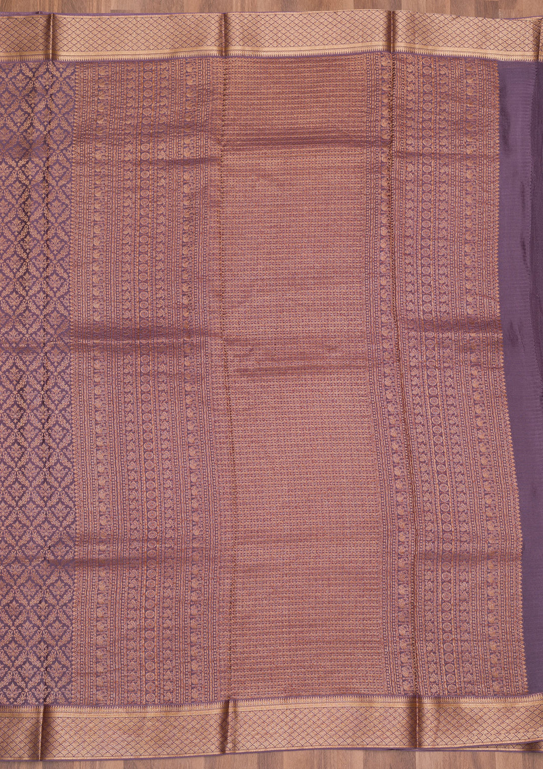 Lavender Zariwork Banarasi Pure Silk Saree