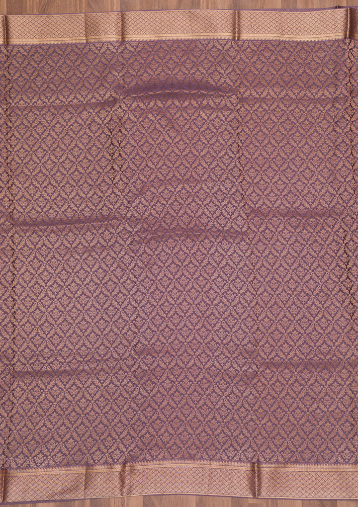 Lavender Zariwork Banarasi Pure Silk Saree