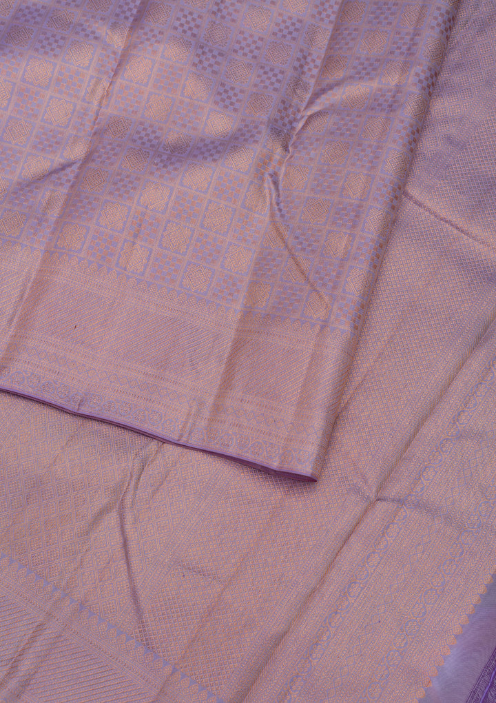 Lavender Zariwork Pure Silk Saree