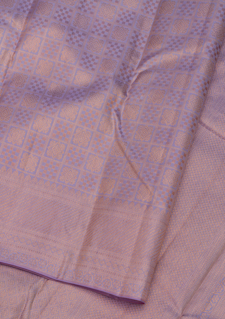 Lavender Zariwork Pure Silk Saree