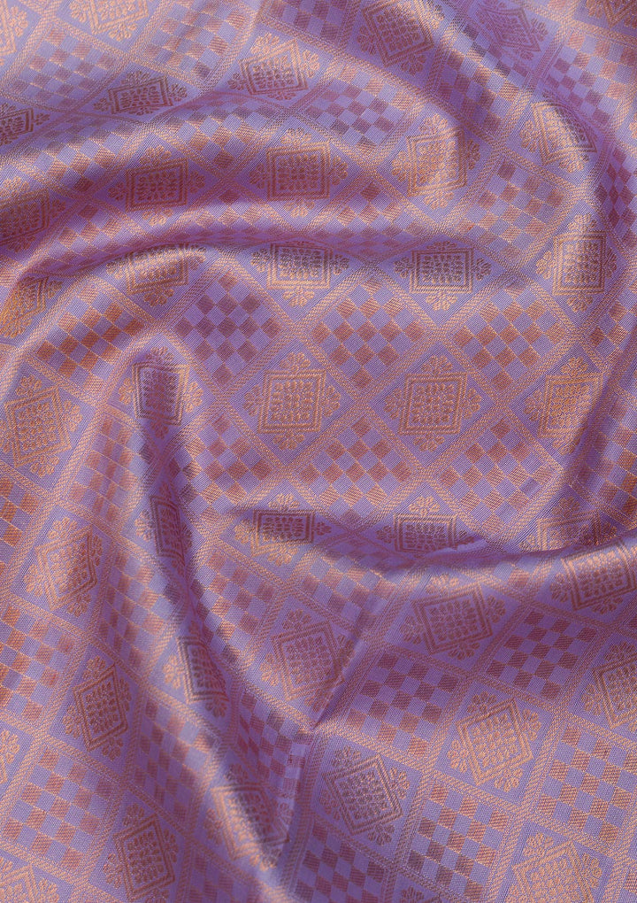 Lavender Zariwork Pure Silk Saree
