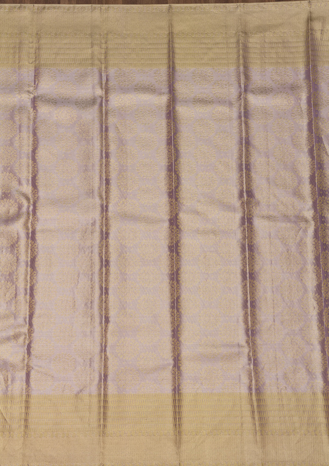 Lavender Zariwork Kanjivaram Pure Silk Saree