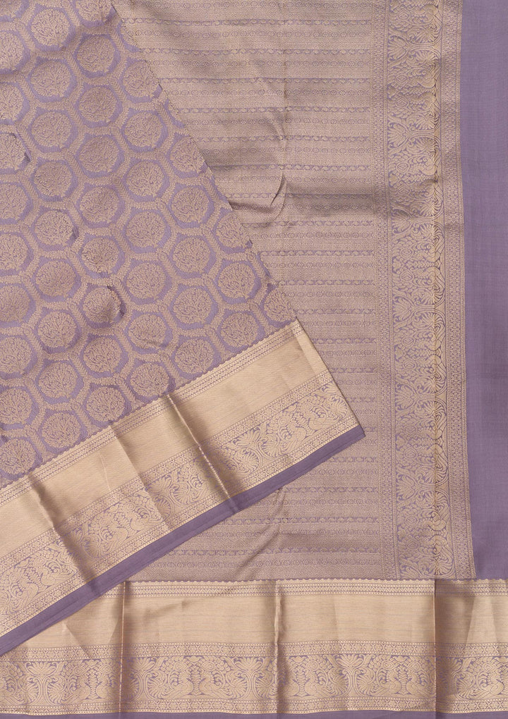 Lavender Zariwork Pure Silk Saree