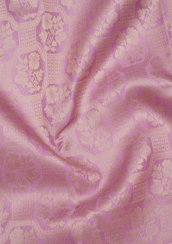 Lavender Zariwork Pure Silk Saree
