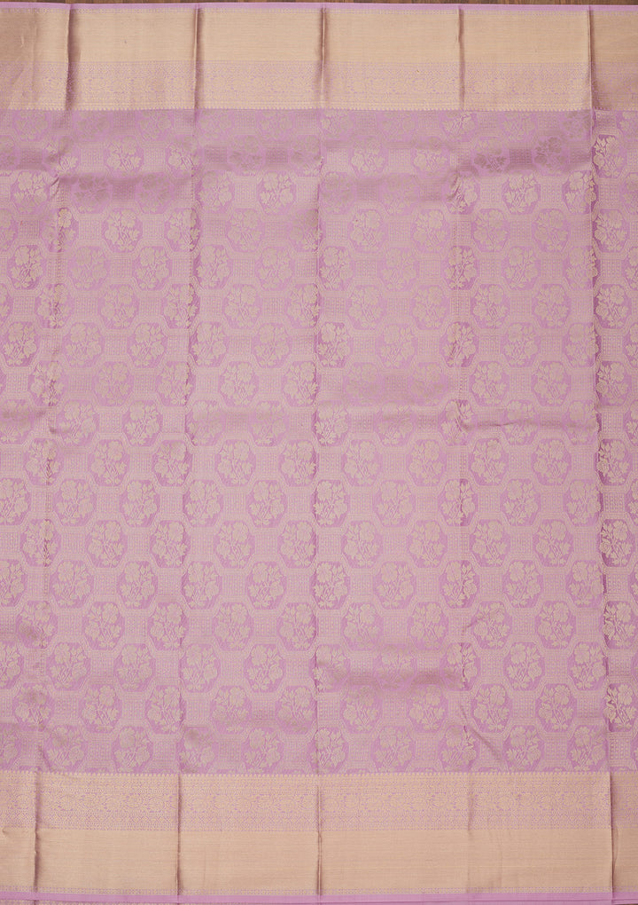 Lavender Zariwork Pure Silk Saree