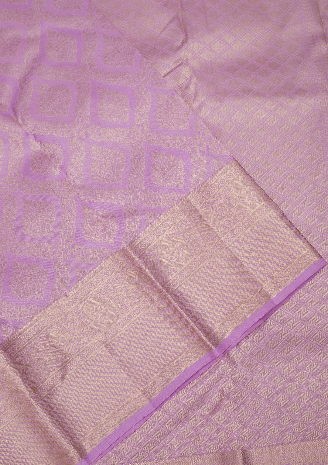 Lavender Zariwork Pure Silk Saree