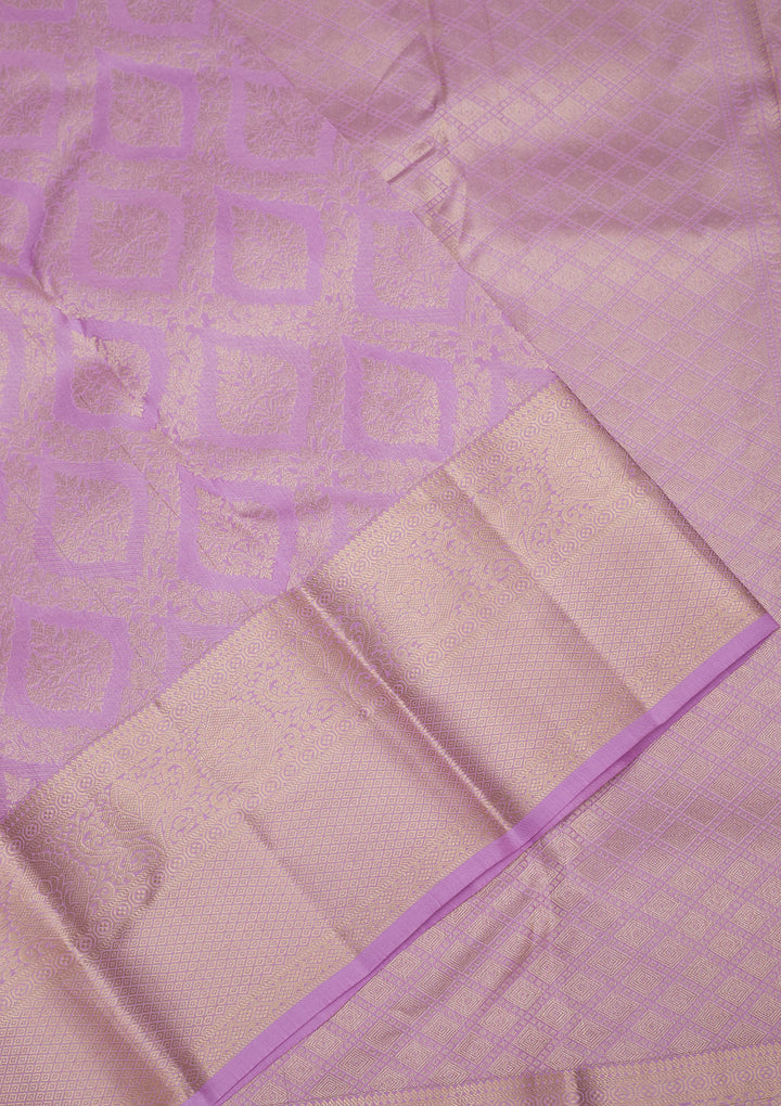 Lavender Zariwork Pure Silk Saree