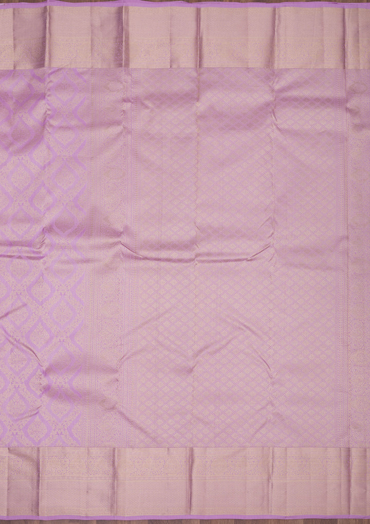 Lavender Zariwork Pure Silk Saree