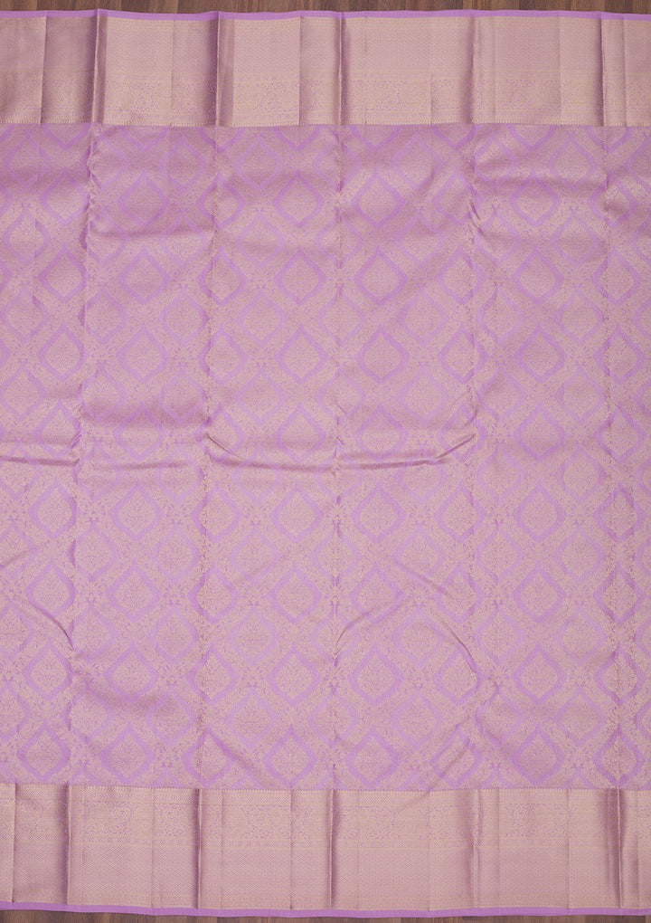 Lavender Zariwork Pure Silk Saree
