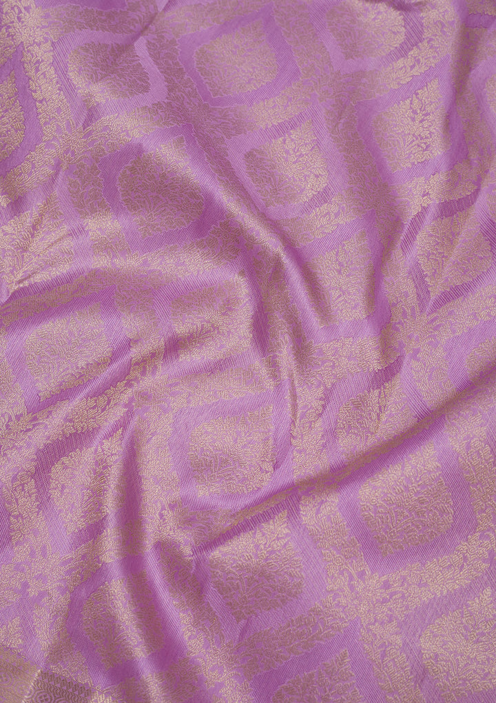 Lavender Zariwork Pure Silk Saree