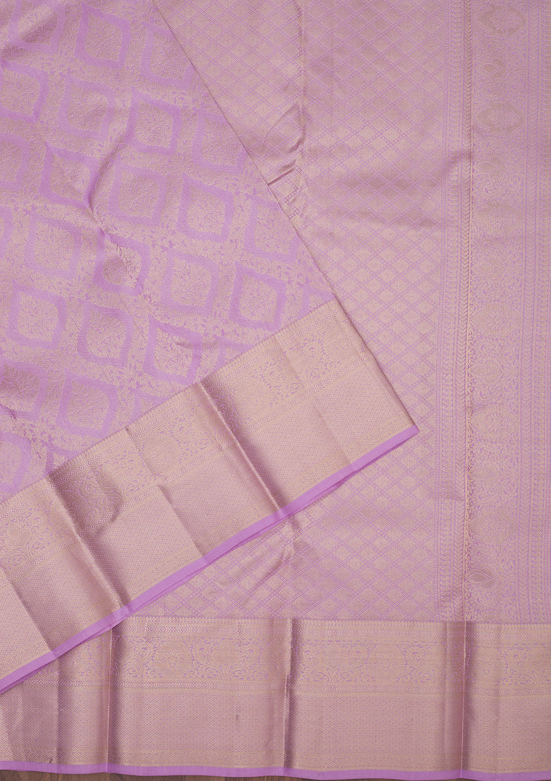 Lavender Zariwork Pure Silk Saree