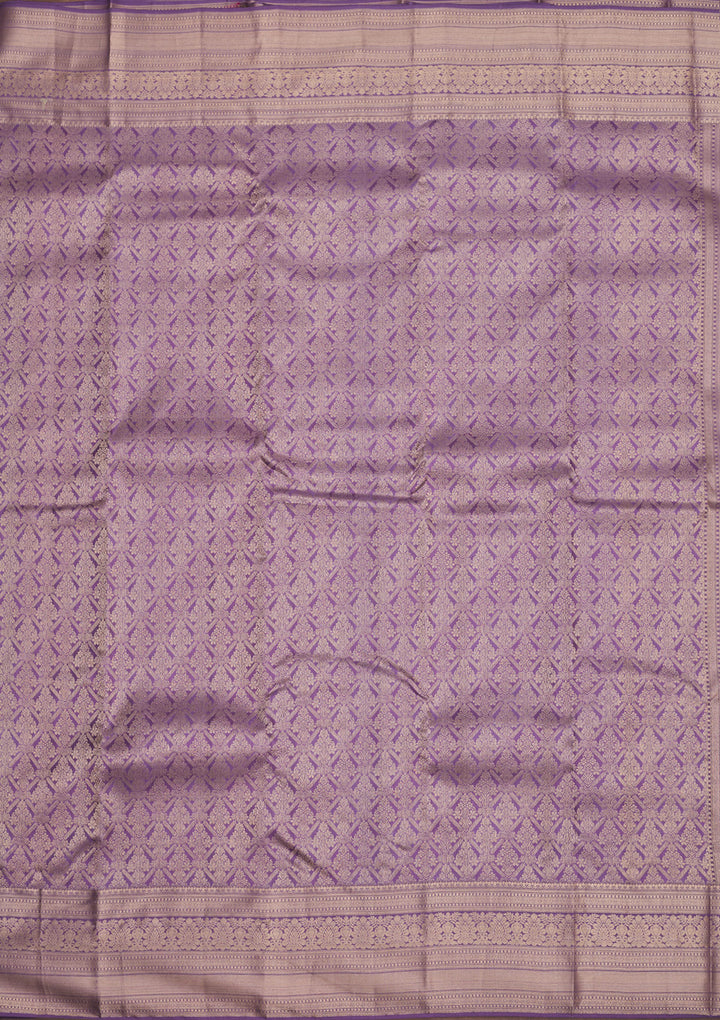 Lavender Zariwork Pure Silk Saree