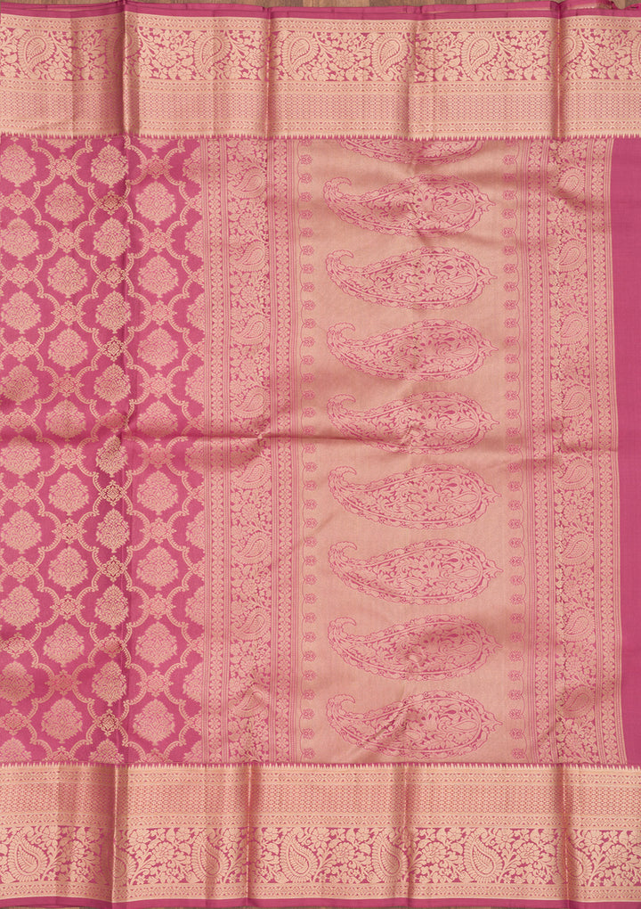 Lavender Zariwork Pure Silk Saree