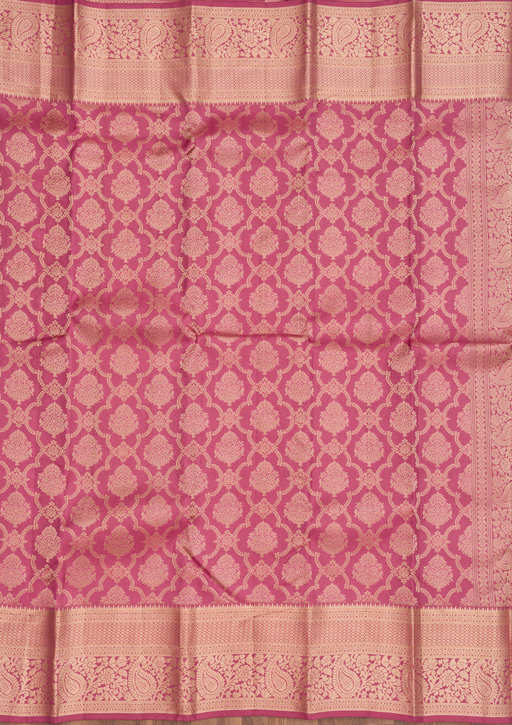 Lavender Zariwork Pure Silk Saree