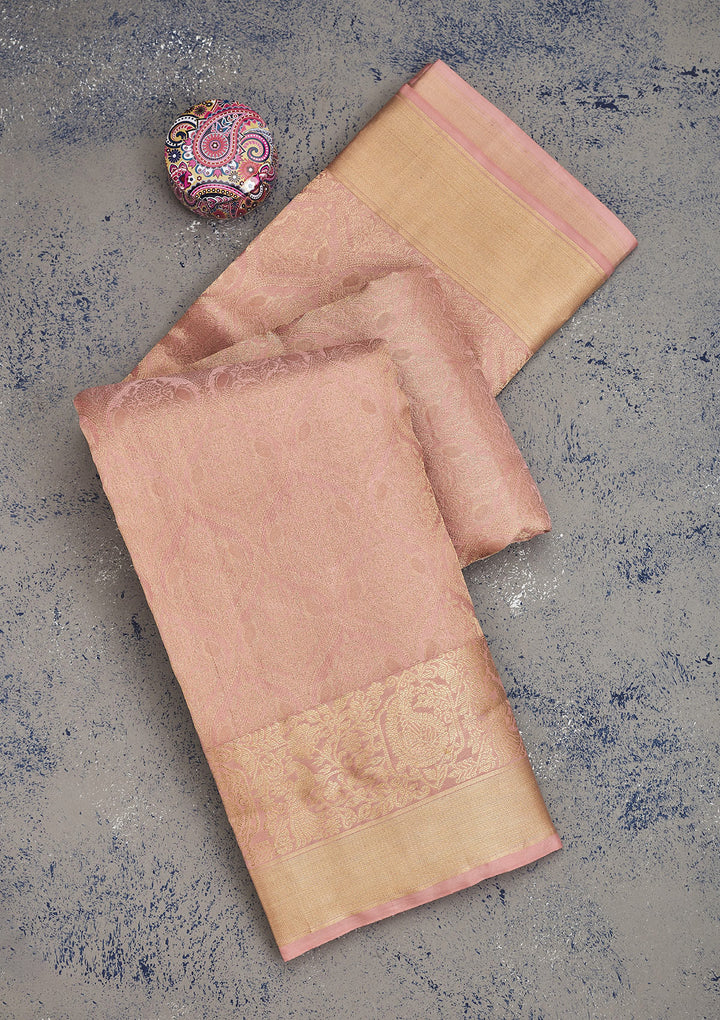 Lavender Zariwork Pure Silk Saree