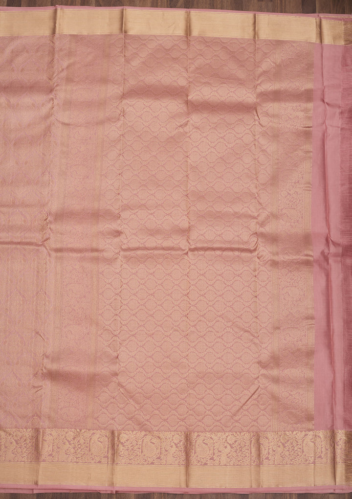 Lavender Zariwork Pure Silk Saree