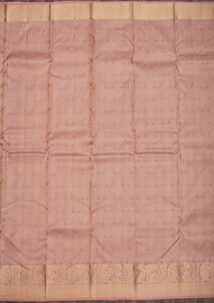 Lavender Zariwork Pure Silk Saree