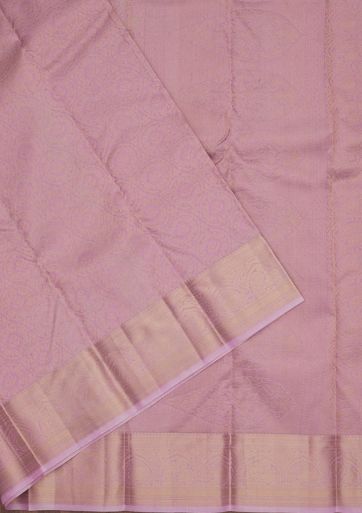 Lavender Zariwork Pure Silk Saree