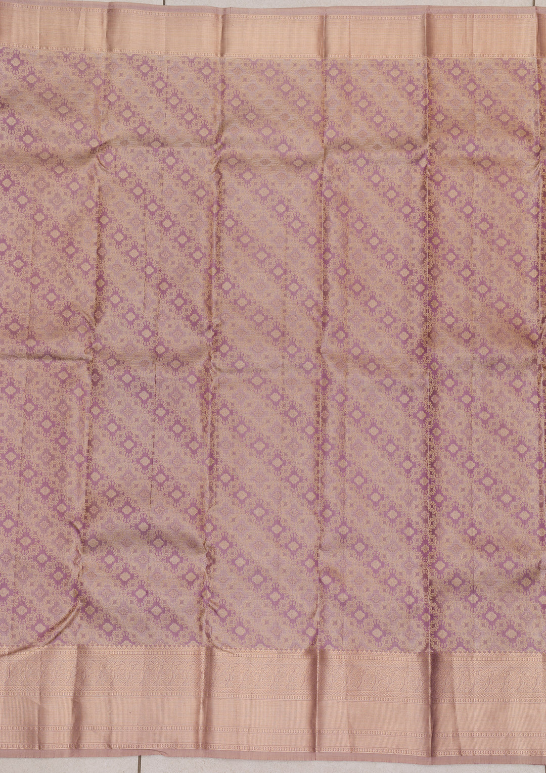 Lavender Zariwork Kanjivaram Pure Silk Saree