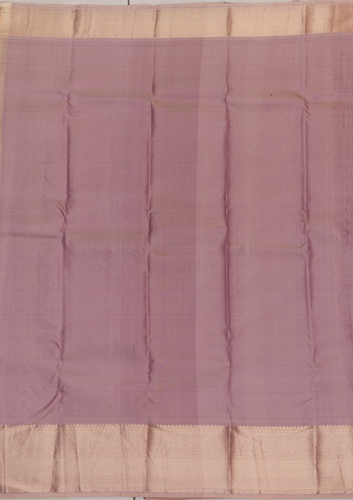 Lavender Zariwork Kanjivaram Pure Silk Saree