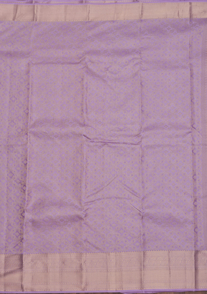Lavender Zariwork Pure Silk Saree