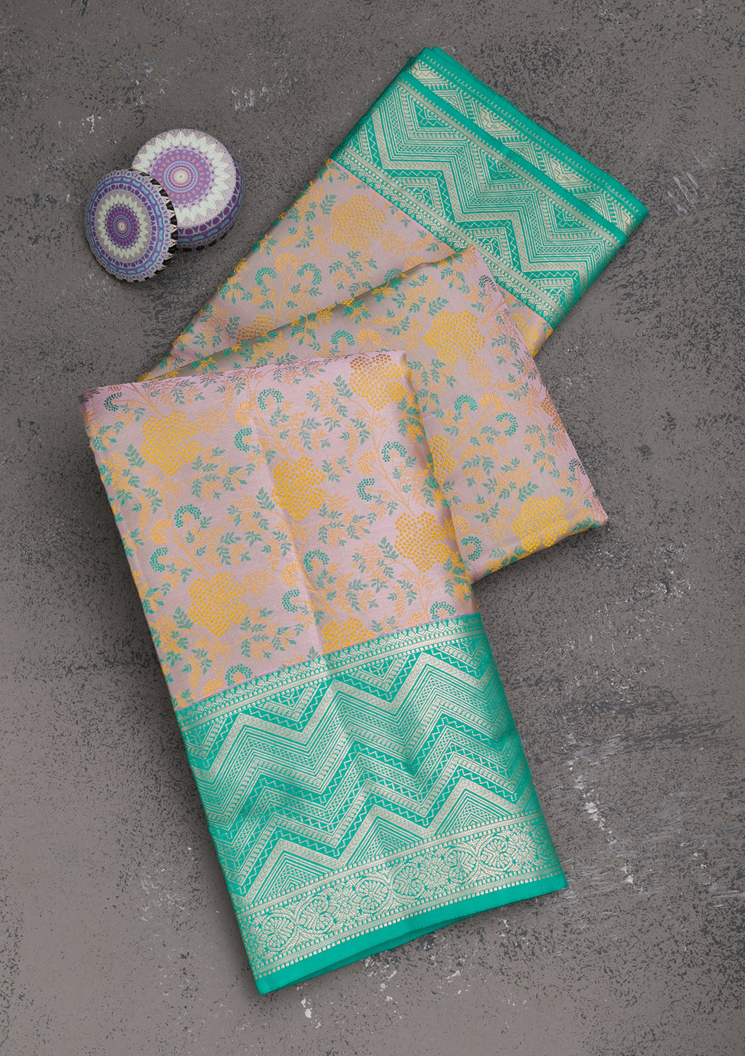 Lavender Zariwork Pure Silk Saree-Koskii