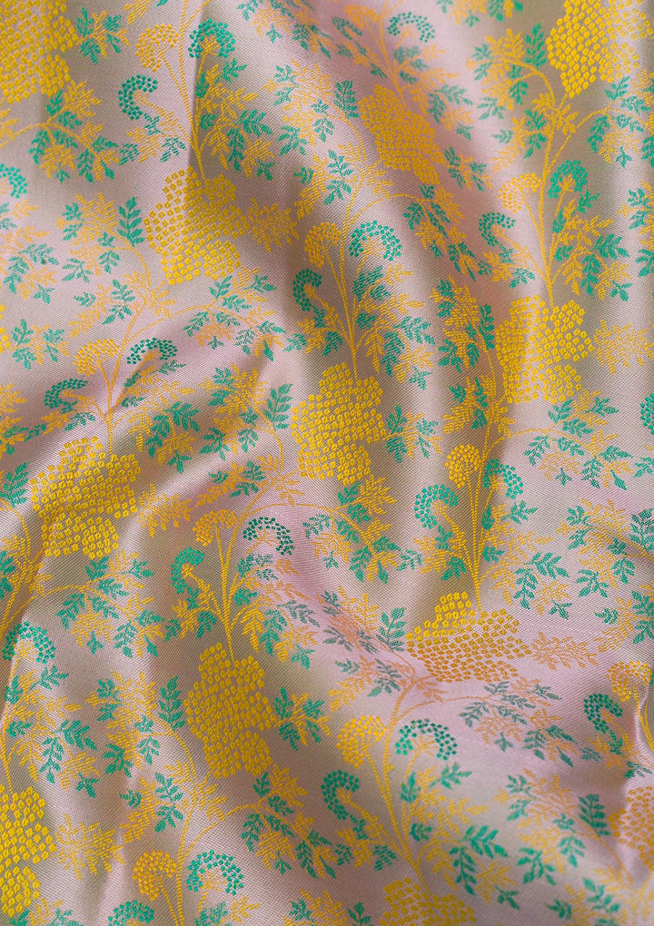 Lavender Zariwork Pure Silk Saree-Koskii