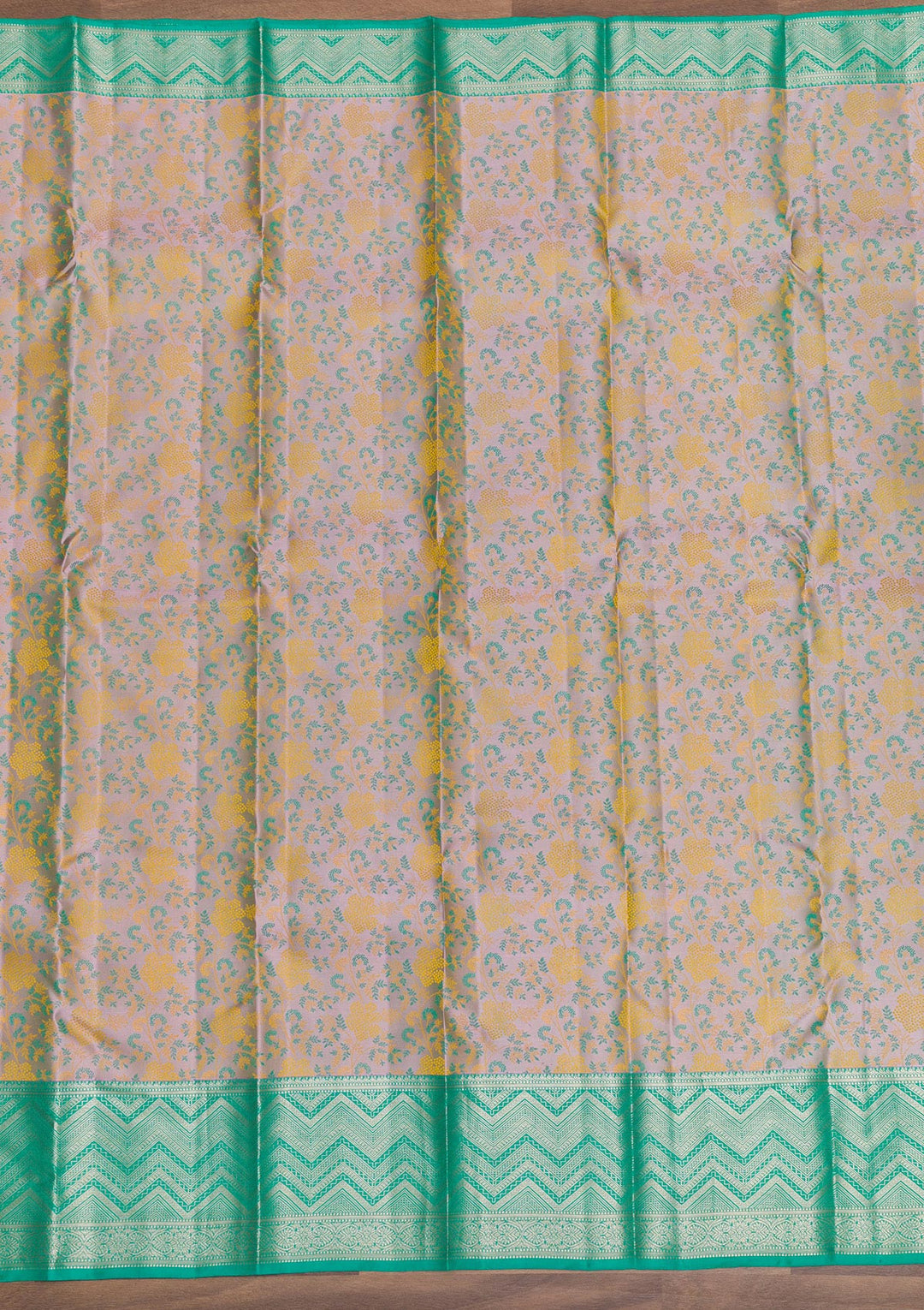 Lavender Zariwork Pure Silk Saree-Koskii