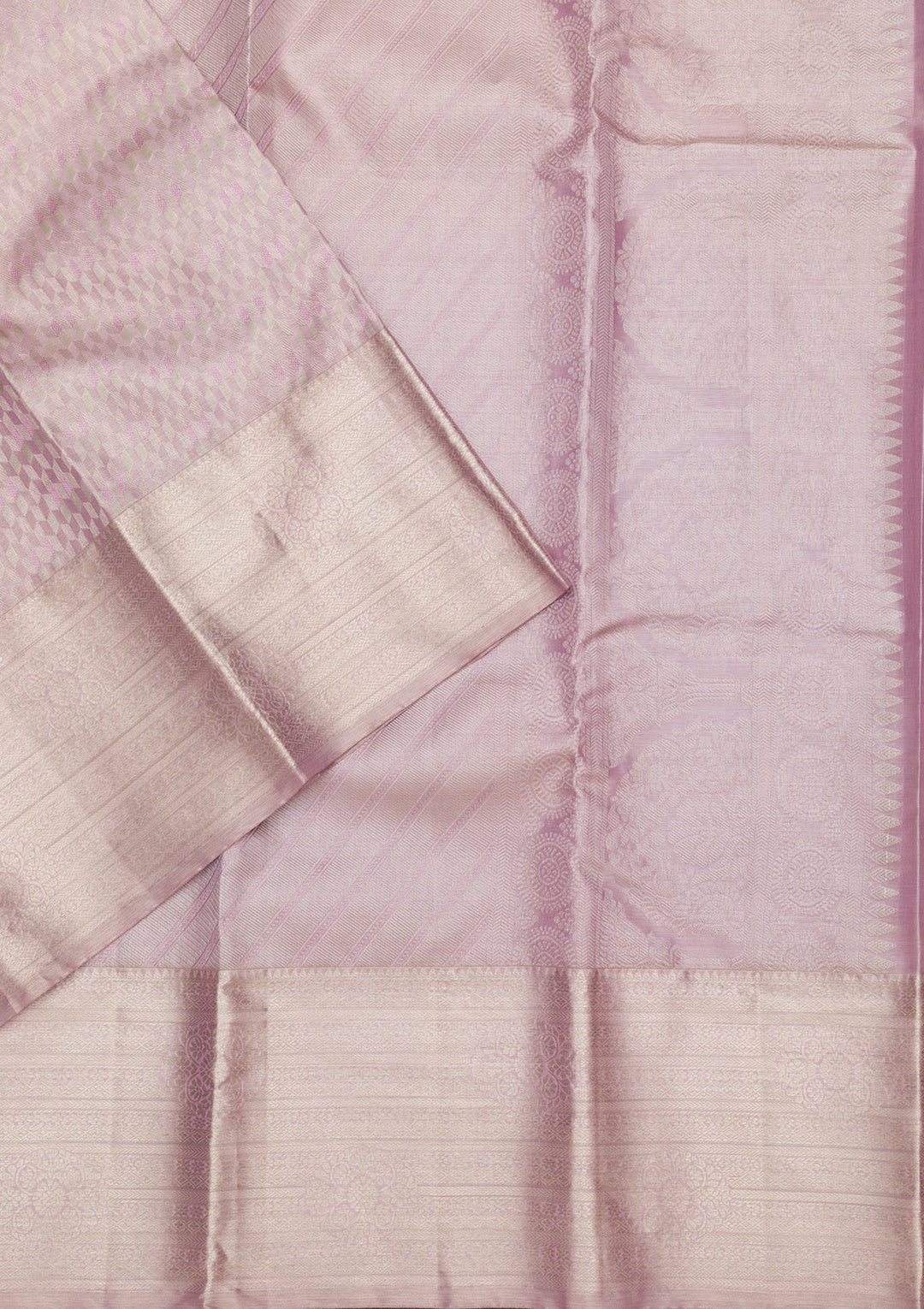 Lavender Zariwork Pure Silk Saree