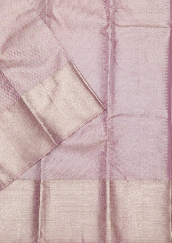 Lavender Zariwork Pure Silk Saree