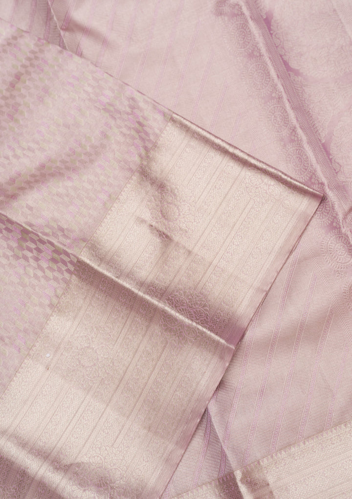 Lavender Zariwork Pure Silk Saree