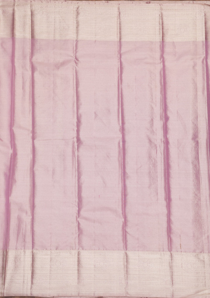 Lavender Zariwork Pure Silk Saree