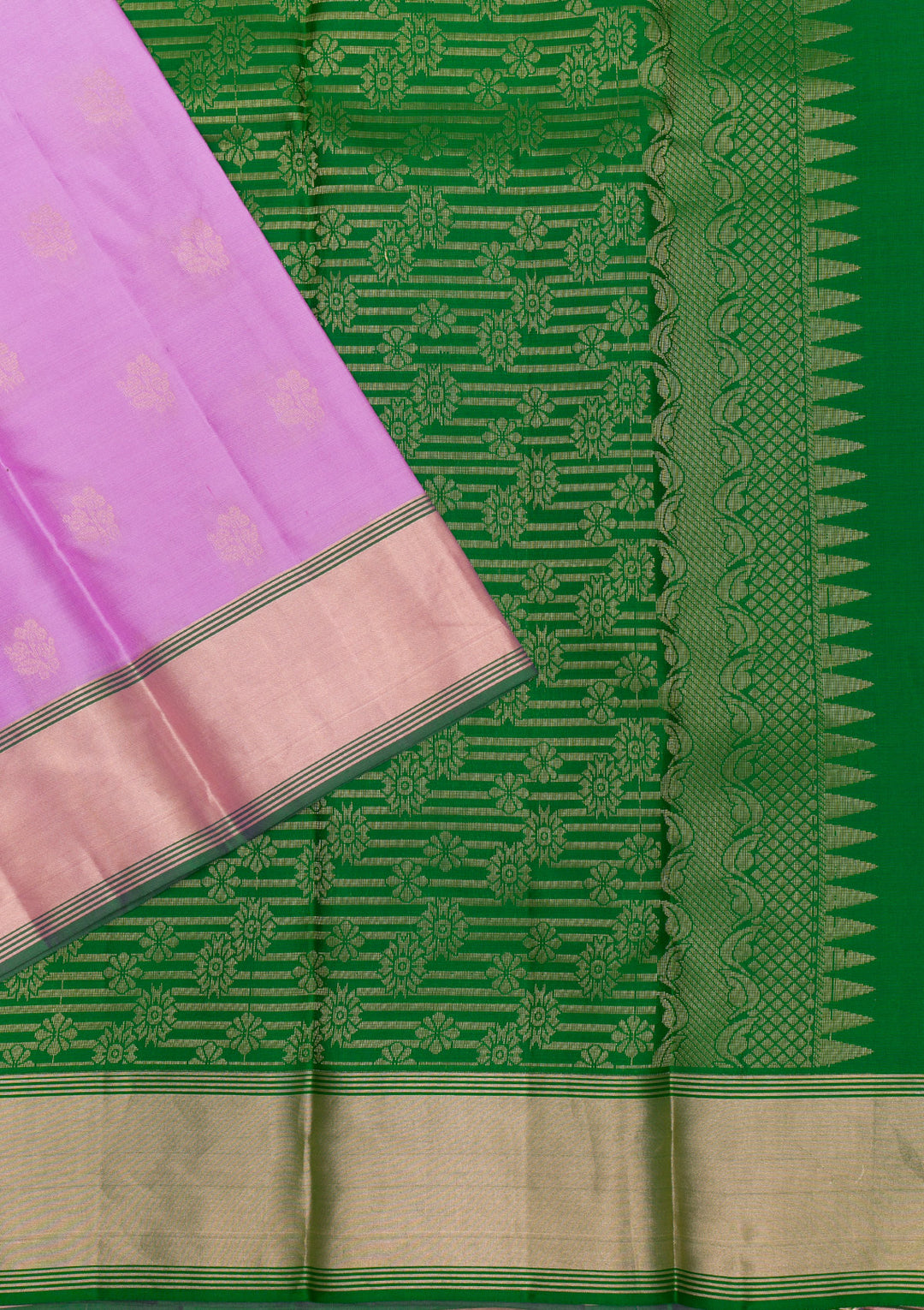 Lavender Zariwork Pure Silk Saree-Koskii