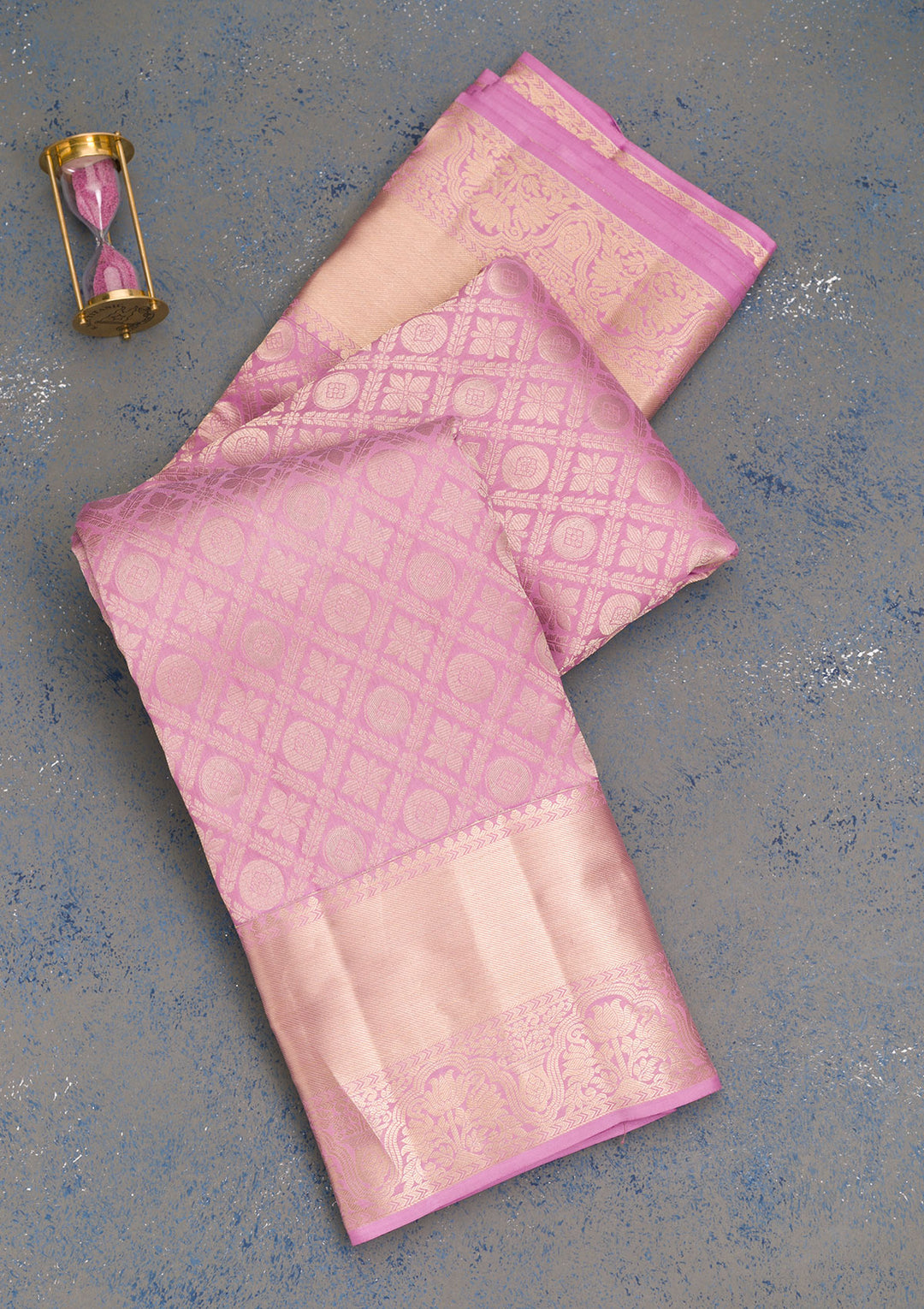 Lavender Zariwork Kanjivaram Pure Silk Saree