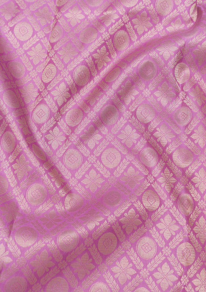 Lavender Zariwork Kanjivaram Pure Silk Saree