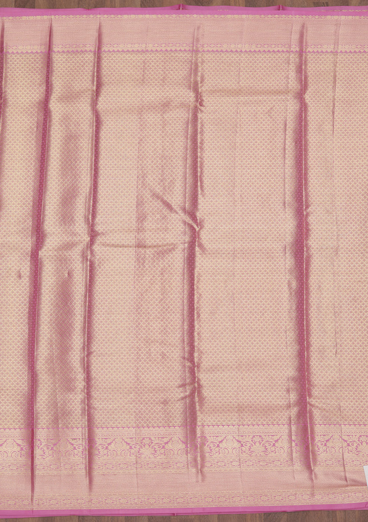 Lavender Zariwork Kanjivaram Pure Silk Saree